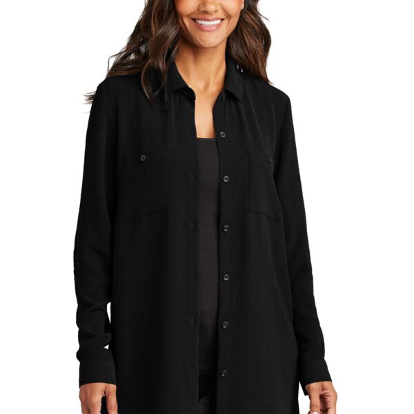 Women's Textured Crepe Long Tunic Thumbnail