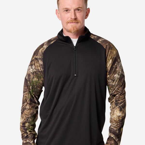 Unisex Realtree® Performance Colorblocked Quarter-Zip Pullover Thumbnail