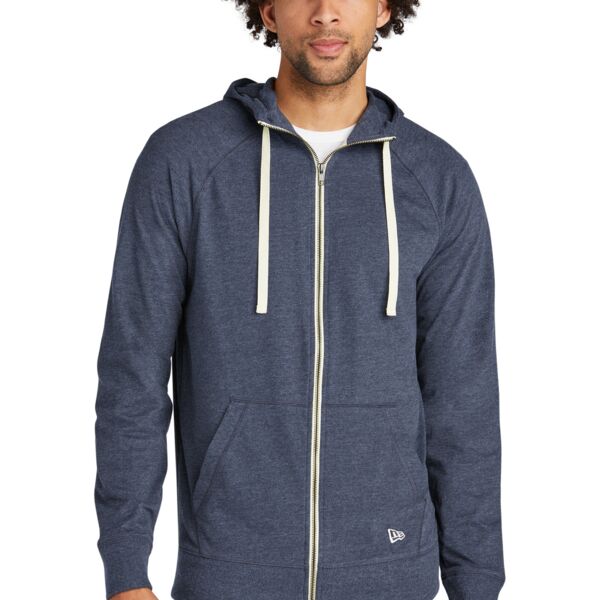Sueded Cotton Blend Full Zip Hoodie Thumbnail