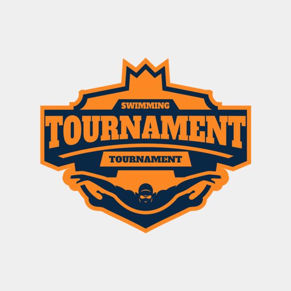 Swimming Tournament logo template Thumbnail